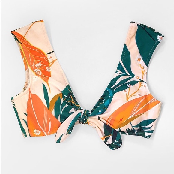 NWOT tropical bikini top - Picture 3 of 4